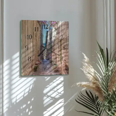 Decoratieve glazen klok vierkant Laan