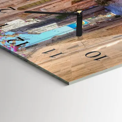 Decoratieve glazen klok vierkant Laan