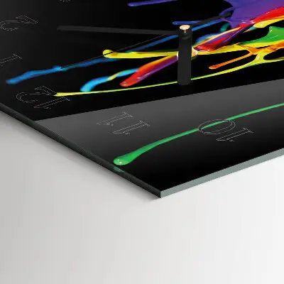 Moderne wandklok glas vierkant Kleur