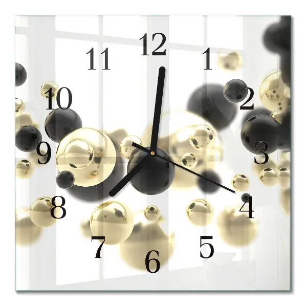 Moderne wandklok glas vierkant Abstractie