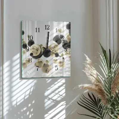Moderne wandklok glas vierkant Abstractie