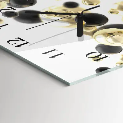 Moderne wandklok glas vierkant Abstractie
