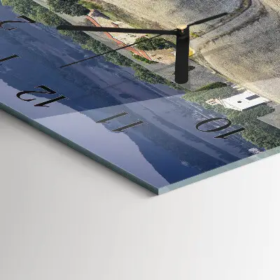 Vierkante glazen klok Landschap