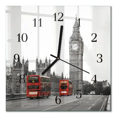 Decoratieve glazen klok vierkant Londen