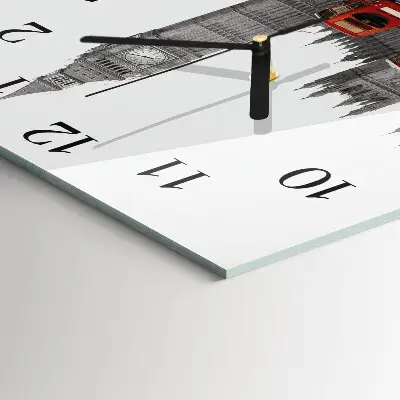 Decoratieve glazen klok vierkant Londen