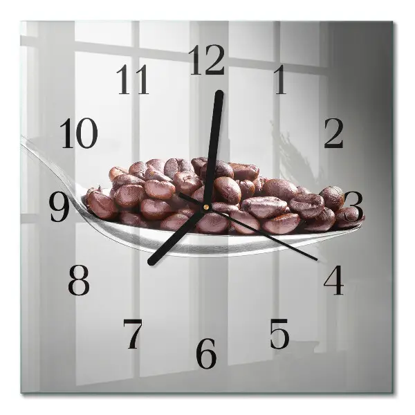 Decoratieve glazen klok vierkant Een lepeltje koffie