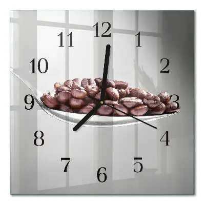 Decoratieve glazen klok vierkant Een lepeltje koffie