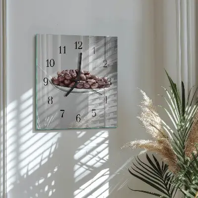 Decoratieve glazen klok vierkant Een lepeltje koffie