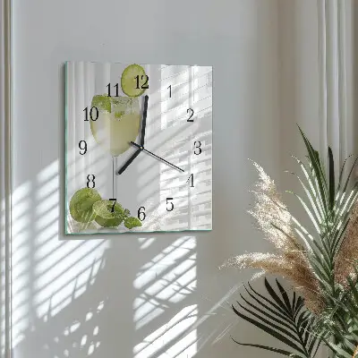 Vierkante glas klok Calciumcarbonaat
