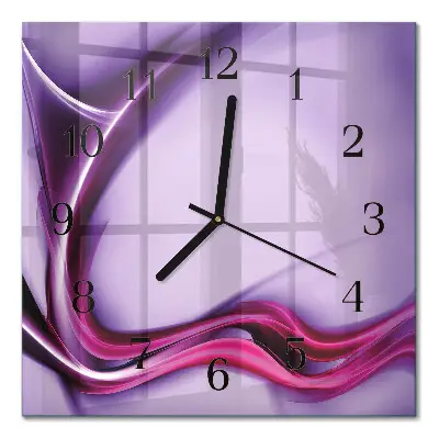 Moderne wandklok glas vierkant Abstractie