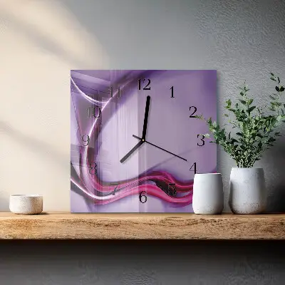 Moderne wandklok glas vierkant Abstractie