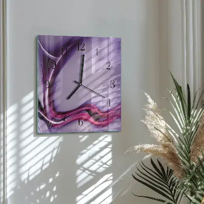 Moderne wandklok glas vierkant Abstractie