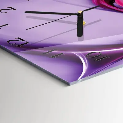 Moderne wandklok glas vierkant Abstractie
