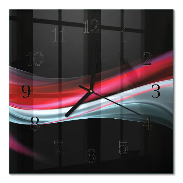 Moderne wandklok glas vierkant Abstractie