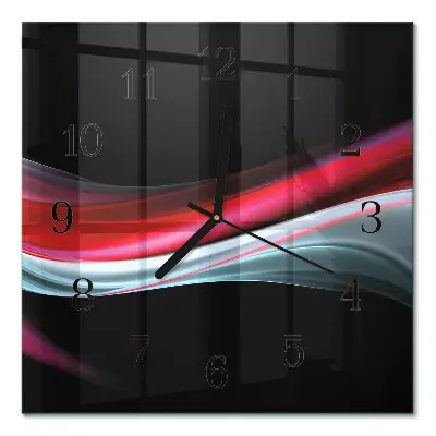 Moderne wandklok glas vierkant Abstractie