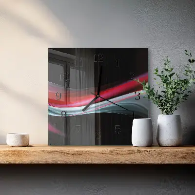 Moderne wandklok glas vierkant Abstractie