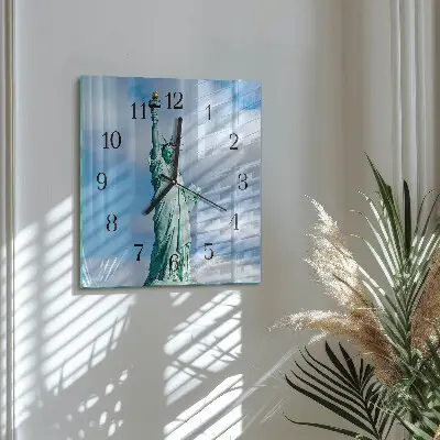 Decoratieve glazen klok vierkant Vrijheidsbeeld