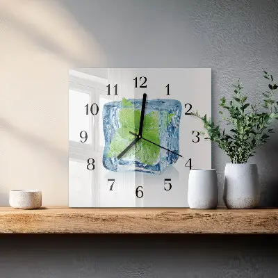 Decoratieve glazen klok vierkant Ijsmunt