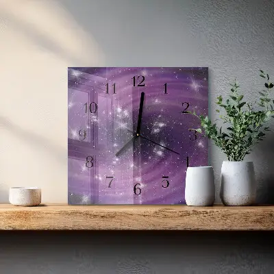 Vierkante glazen klok Abstractie