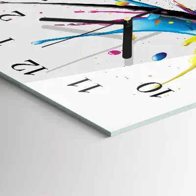 Moderne wandklok glas vierkant Kleur