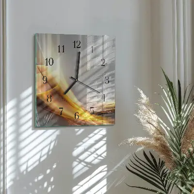 Vierkante glazen klok Abstractie