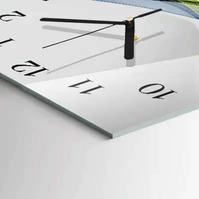 Vierkante glazen wandklok Abstractie