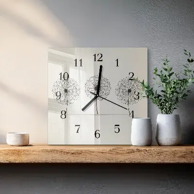 Decoratieve glazen klok vierkant Abstractie