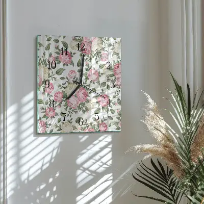 Decoratieve glazen klok vierkant Achtergrond