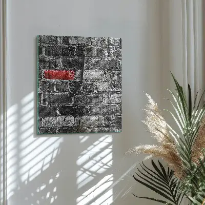 Decoratieve glazen klok vierkant Baksteen