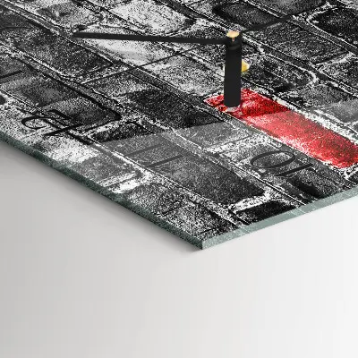 Decoratieve glazen klok vierkant Baksteen