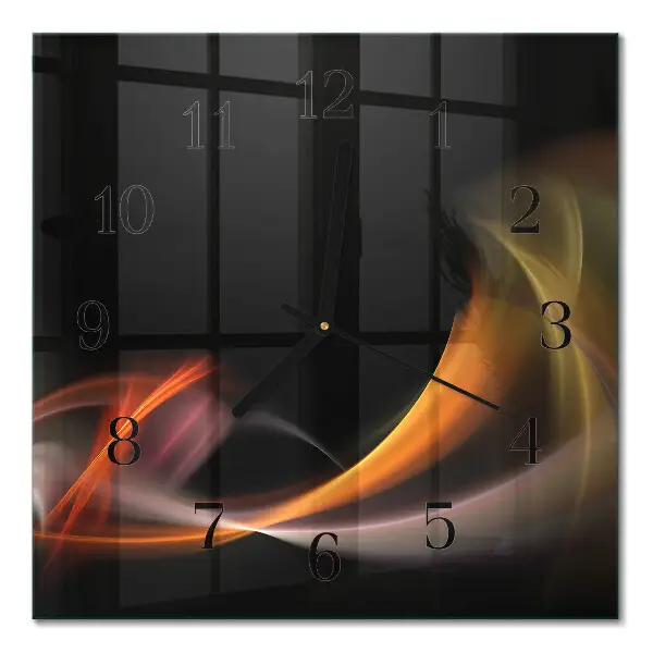 Moderne wandklok glas vierkant Abstractie