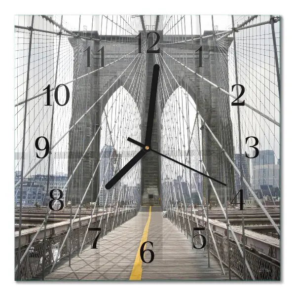 Decoratieve glazen klok vierkant Brooklynbrug