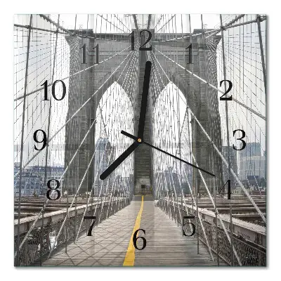 Decoratieve glazen klok vierkant Brooklynbrug