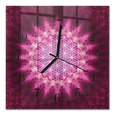 Moderne wandklok glas vierkant Abstractie