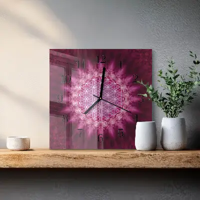 Moderne wandklok glas vierkant Abstractie