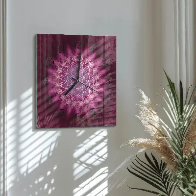 Moderne wandklok glas vierkant Abstractie