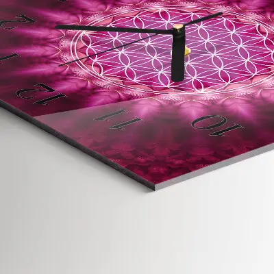 Moderne wandklok glas vierkant Abstractie