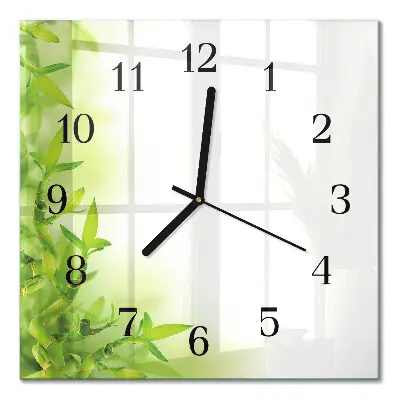 Moderne wandklok glas vierkant Natuur