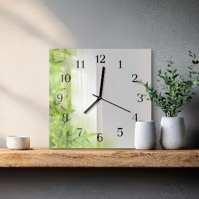 Moderne wandklok glas vierkant Natuur