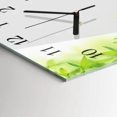 Moderne wandklok glas vierkant Natuur