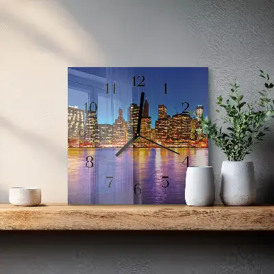 Decoratieve glazen klok vierkant Horizon