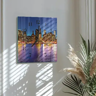 Decoratieve glazen klok vierkant Horizon