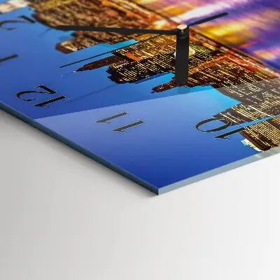 Decoratieve glazen klok vierkant Horizon