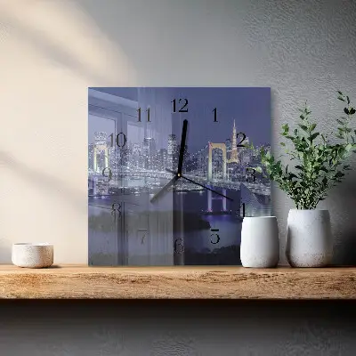 Decoratieve glazen klok vierkant Brug