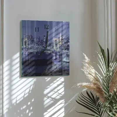 Decoratieve glazen klok vierkant Brug