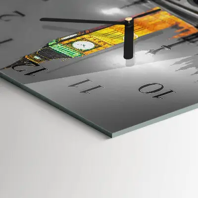 Moderne wandklok glas vierkant Big ben