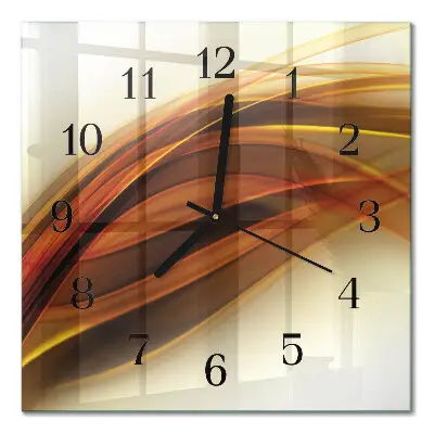 Decoratieve glazen klok vierkant Abstractie