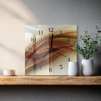 Decoratieve glazen klok vierkant Abstractie