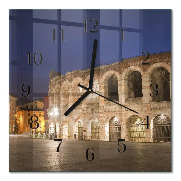 Moderne wandklok glas vierkant Nachtlampje