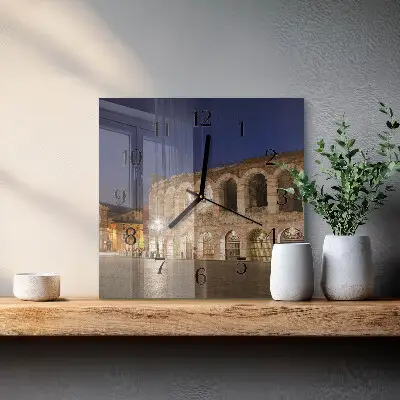 Moderne wandklok glas vierkant Nachtlampje
